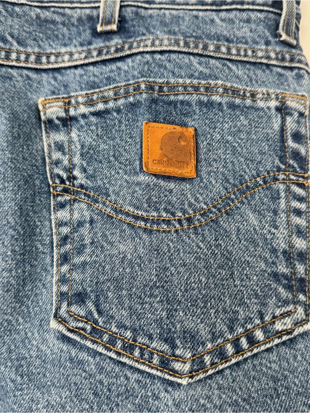 Vintage Carhartt Flannel Lined Jeans Mens 46x30* (Fits 44x28) B21DST Made In USA